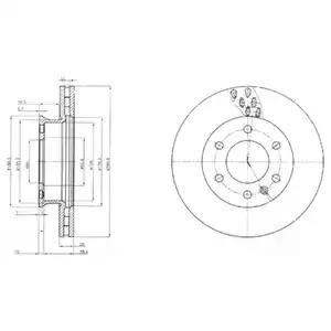 Диск гальмівний mercedes/vw sprinter 906/crafter f d=300mm 06 BG4032 DELPHI