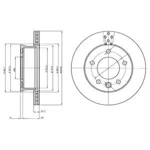 Тормозной диск BG4067 DELPHI