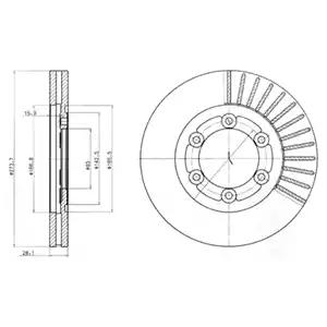 Гальмівний диск BG4105 DELPHI