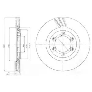 Тормозной диск BG4112 DELPHI