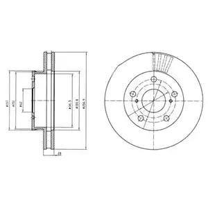 Тормозной диск BG4181 DELPHI