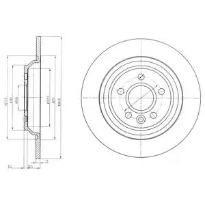 Delphi volvo диск гальмівний задн.s60 ii80 iiv60xc70 06- BG4239C DELPHI