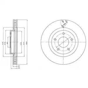 Гальмівний диск BG4246 DELPHI