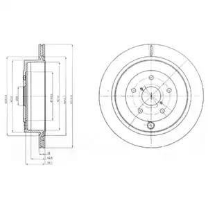 Delphi subaru диск гальмівний задн.tribeca 3.0/3.6 05- BG4267 DELPHI