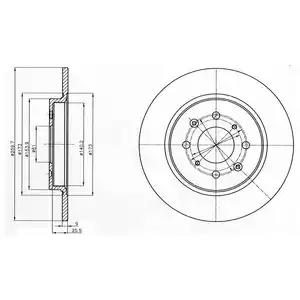 Гальмівний диск BG4385C DELPHI