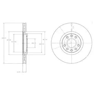 Гальмівний диск BG4457 DELPHI