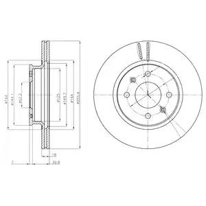 Тормозной диск BG4535 DELPHI