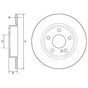 Delphi диск гальмівний задн. db a176 12- BG4555C DELPHI