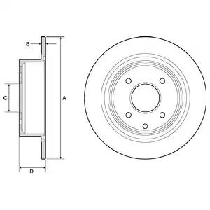 Delphi nissan диск гальмівний задній лакированный! cubetiida 07- BG4666C DELPHI
