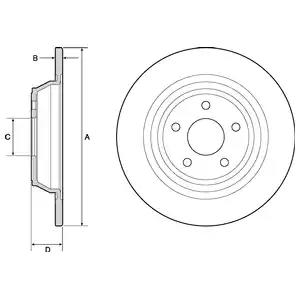 Гальмівний диск BG4703C DELPHI
