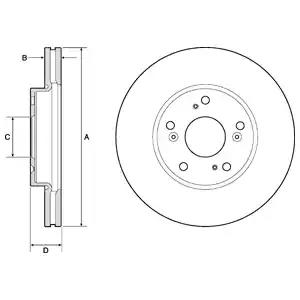 Tarcza ham przod 280x25 v BG4741C DELPHI