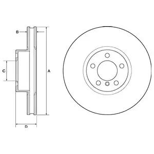 Гальмівний диск BG9141C DELPHI