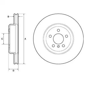 Tarcza ham przod 348x30 v BG9154C DELPHI