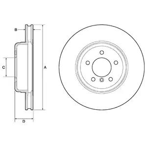 Tarcza ham przod 348x30 v BG9159C DELPHI