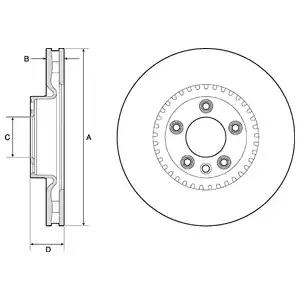 Tarcza ham przod 368x36 v BG9168C DELPHI