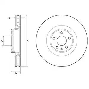 Tarcza ham przod 356x34 v BG9172C DELPHI