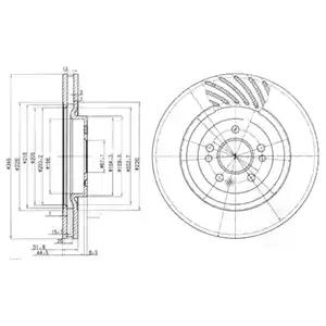 Delphi db диск гальмівний передній w163 98- BG9759 DELPHI