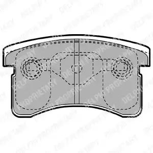 Комплект гальмівних накладок, дискове гальмо LP1141 DELPHI