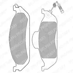 Гальмівні колодки дискові mercedes mlw163 f 98-05 LP1299 DELPHI