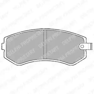 Комплект тормозных колодок дисковый тормоз LP1544 DELPHI