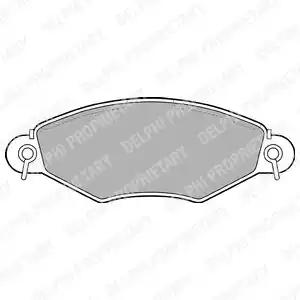 Комплект гальмівних колодок дискове гальмо LP1617 DELPHI