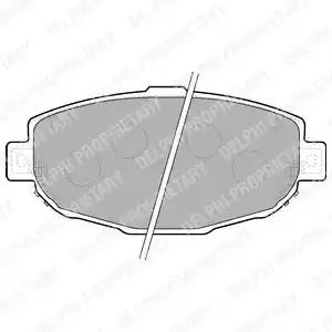 Комплект гальмівних накладок, дискове гальмо LP1661 DELPHI