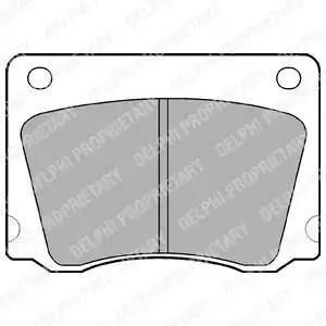 Комплект гальмівних накладок, дискове гальмо LP17 DELPHI