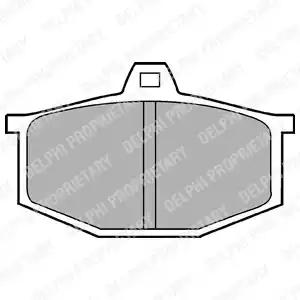Комплект гальмівних накладок, дискове гальмо LP170 DELPHI