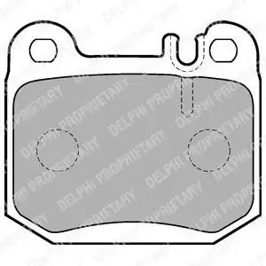Комплект тормозных колодок дисковый тормоз LP1705 DELPHI