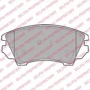 Гальмівні колодки дискові opel astra/insignia f 08 LP2081 DELPHI