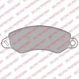 Комплект гальмівних накладок, дискове гальмо LP2096 DELPHI
