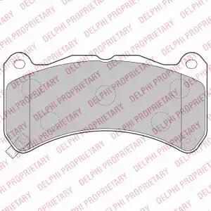 Комплект гальмівних накладок, дискове гальмо LP2211 DELPHI