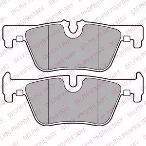 Комплект гальмівних колодок дискове гальмо LP2286 DELPHI