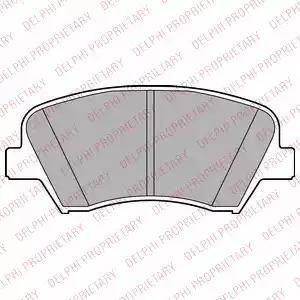 Комплект гальмівних колодок дискове гальмо LP2293 DELPHI