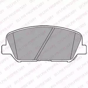 Комплект тормозных колодок дисковый тормоз LP2477 DELPHI