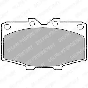 Комплект гальмівних накладок, дискове гальмо LP448 DELPHI