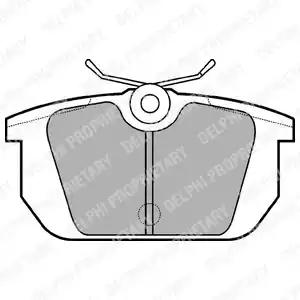 Комплект гальмівних накладок, дискове гальмо LP522 DELPHI