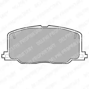 Комплект гальмівних накладок, дискове гальмо LP613 DELPHI