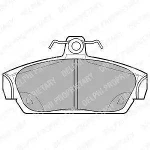 Комплект гальмівних накладок, дискове гальмо LP653 DELPHI