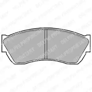 Гальмівні колодки дискові subaru/suzuki justy/alto 93 LP676 DELPHI