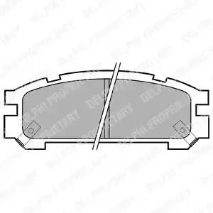 Комплект тормозных колодок дисковый тормоз LP814 DELPHI