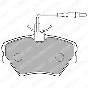 Комплект гальмівних накладок, дискове гальмо LP862 DELPHI