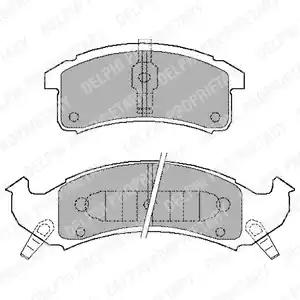 Комплект гальмівних накладок, дискове гальмо LP897 DELPHI