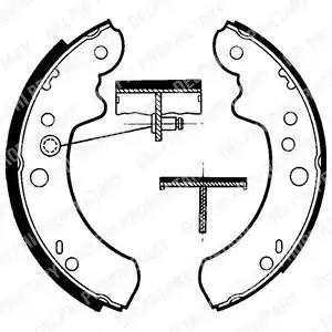Комплект гальмівних колодок LS1313 DELPHI
