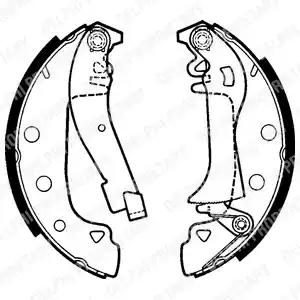 Комплект гальмівних колодок LS1395 DELPHI