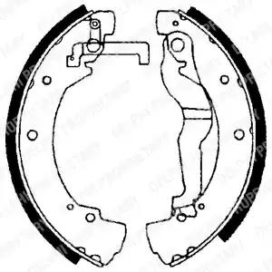 Комплект гальмівних колодок LS1656 DELPHI