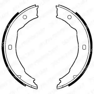 Комплект тормозных колодок стояночная тормозная... LS1881 DELPHI