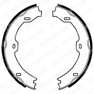 Комплект гальмівних колодок, стоянкове гальмо LS1923 DELPHI