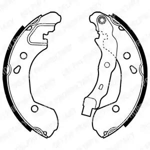 Комплект гальмівних колодок LS1965 DELPHI
