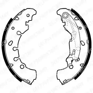 Комплект тормозных колодок LS1980 DELPHI